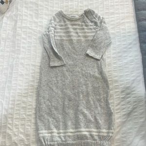 Angel dear gray and white sweater gown